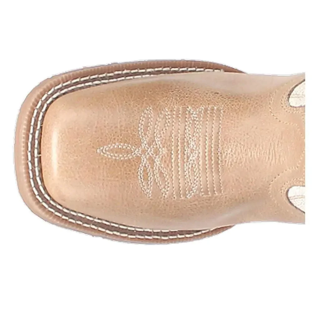 LAREDO WOMENS LYDIA EMBROIDERED STUDDED SQUARE TOE PULL ON CASUAL BOOTS- SIZE 9